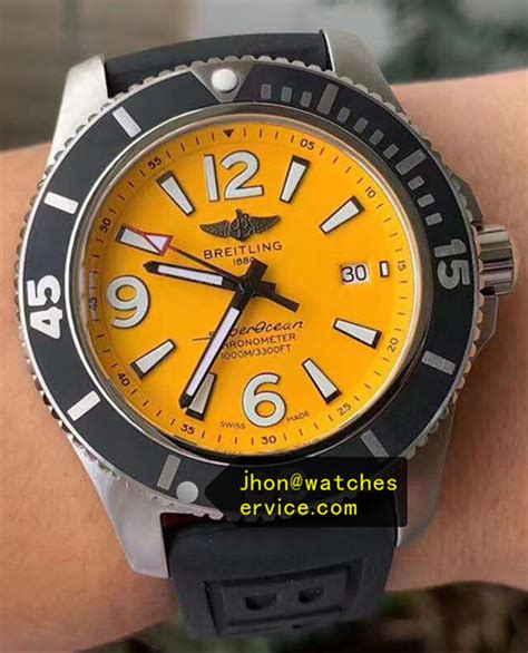 breitling superocean yellow replica|breitling superocean 46 chronograph.